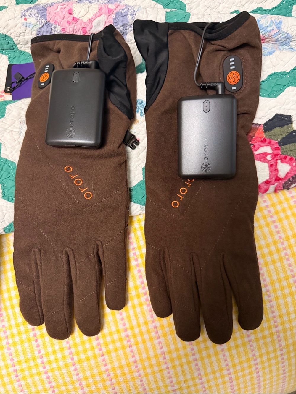 Ororo Women's Heated Brown Gloves
